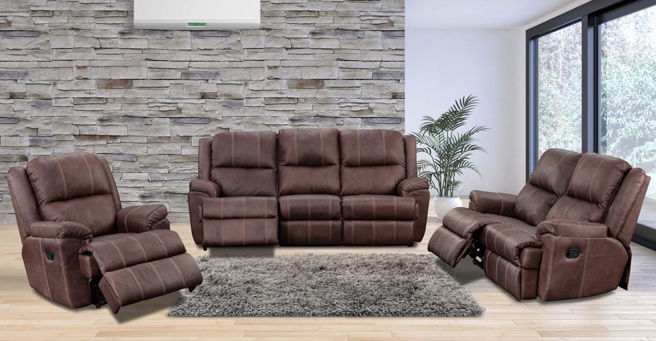 Inyati Leather Recliner Suite Range 3 Piece 5 action